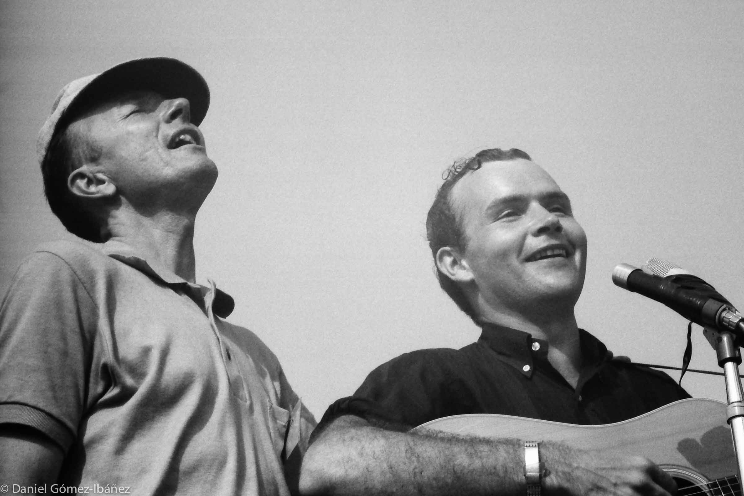 Pete Seeger and Tom Paxton at the 1963 Newport Folk Festival